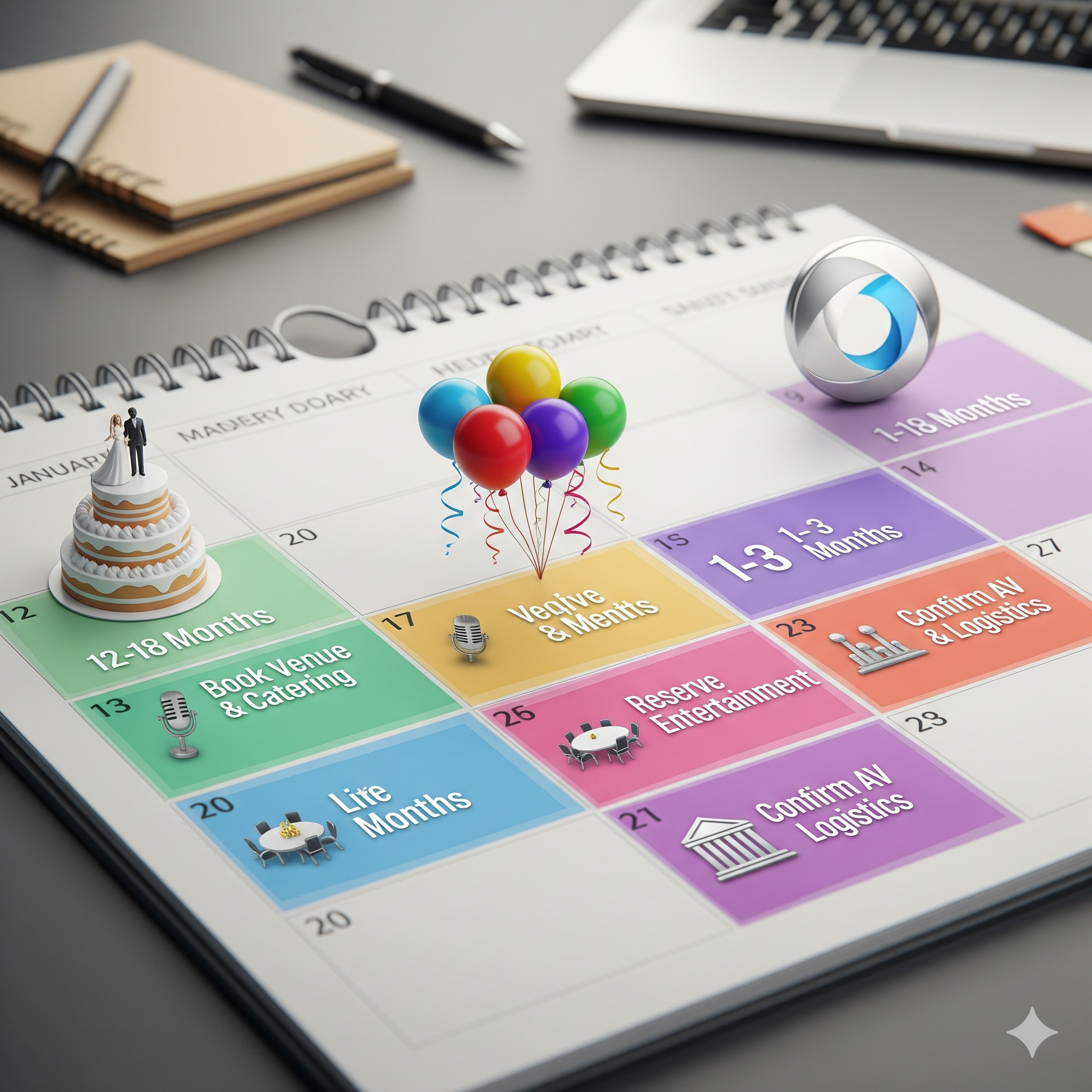 How far in advance should I book my rentals and vendors?